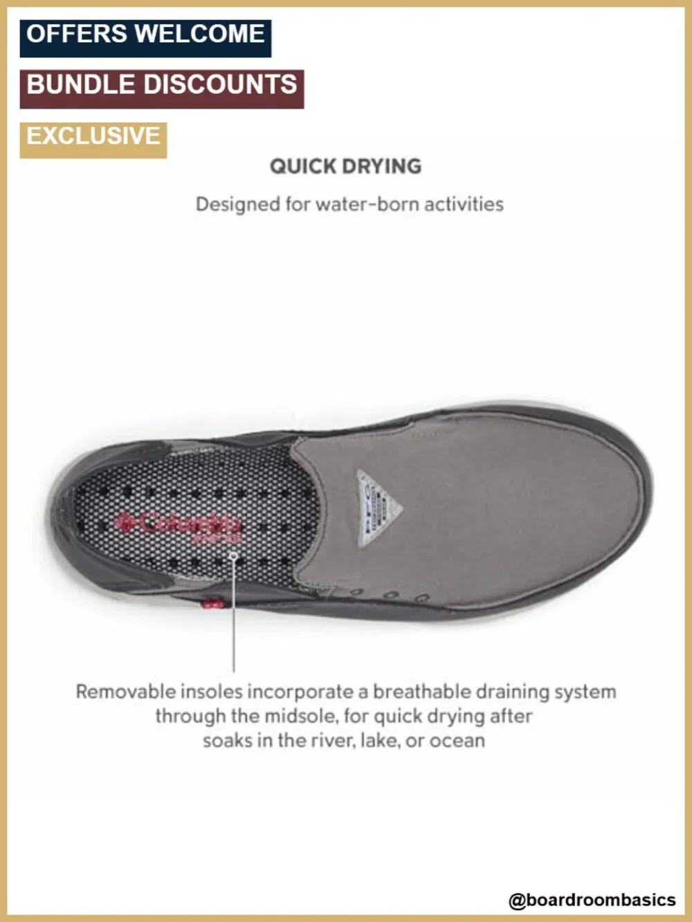 Columbia Men's PFG Bahama Vent Slip On Boat Shoe